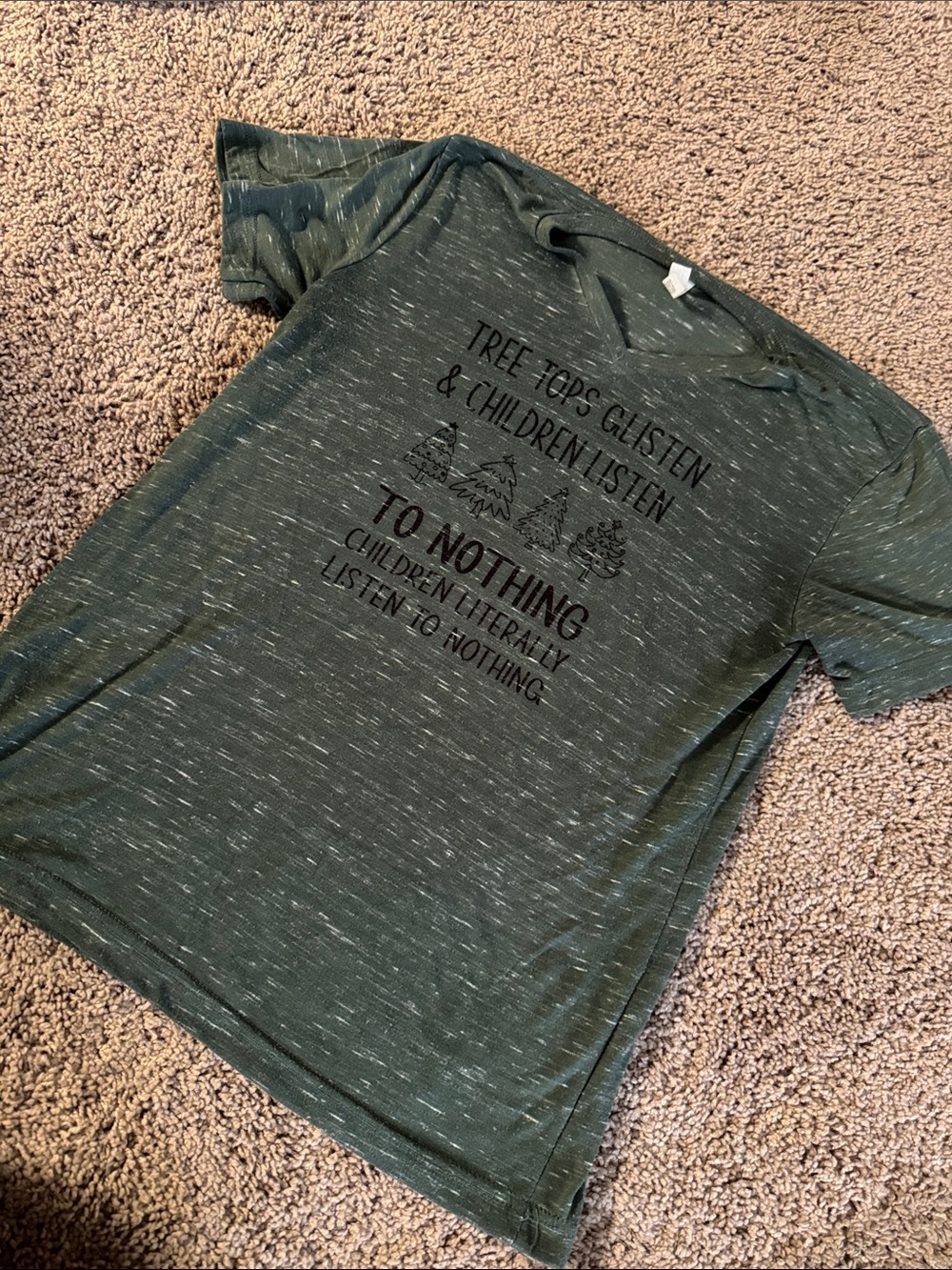 Bella Canvas Green Heathered Short-Sleeve Graphic Tee